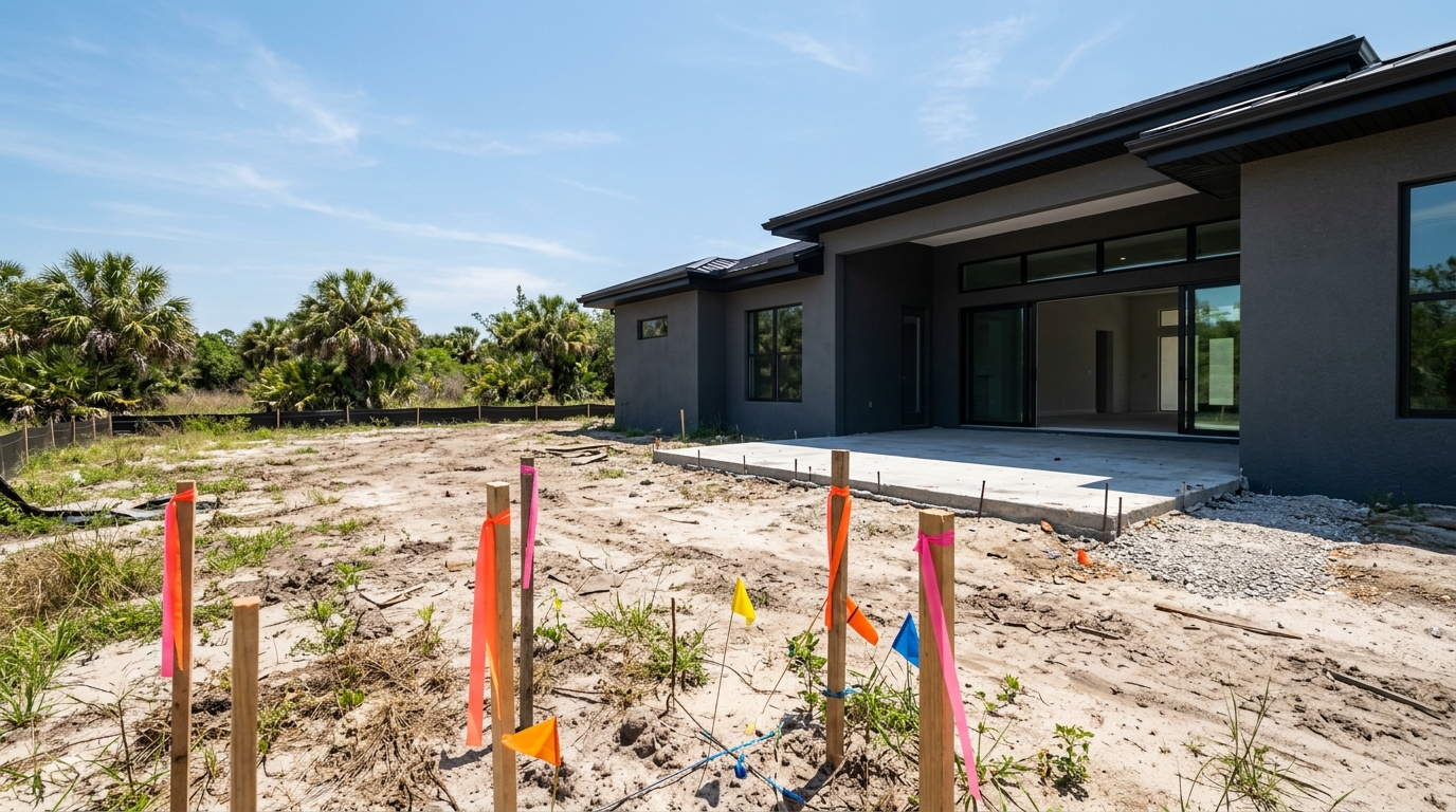 Raw Unfinished Florida Yard Before Construction